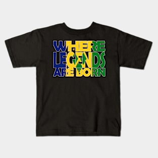 St Vincent Flag - Where Legends Are Born - Soca Mode Kids T-Shirt